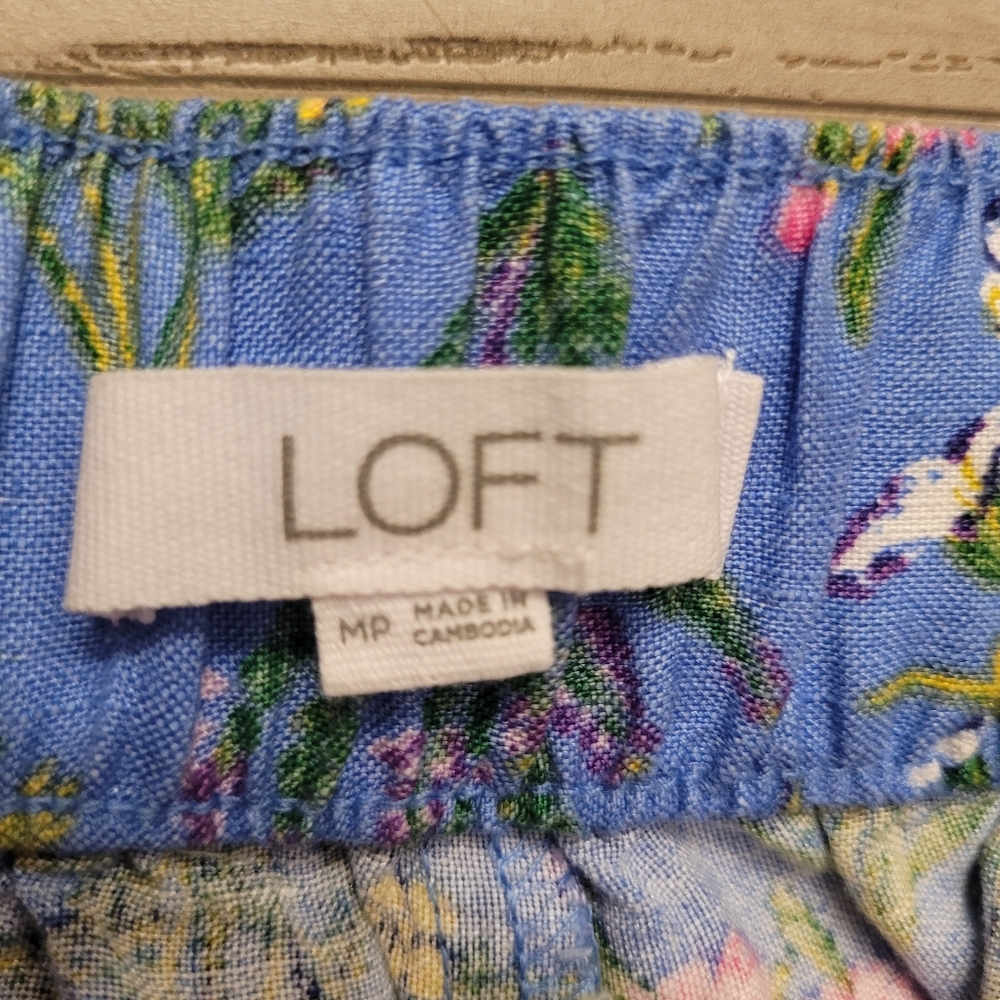 Loft floral pull-on slacks, Medium Petite - Picture 3 of 4